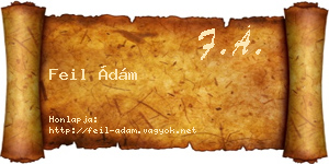 Feil Ádám névjegykártya